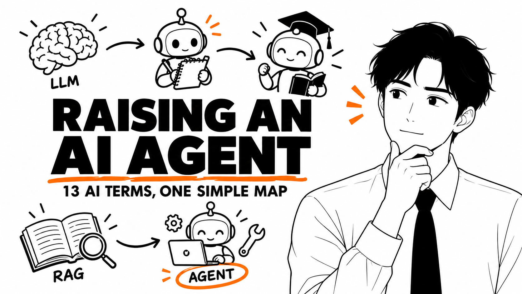 Raising an AI agent: an illustrated guide to 13 AI terms